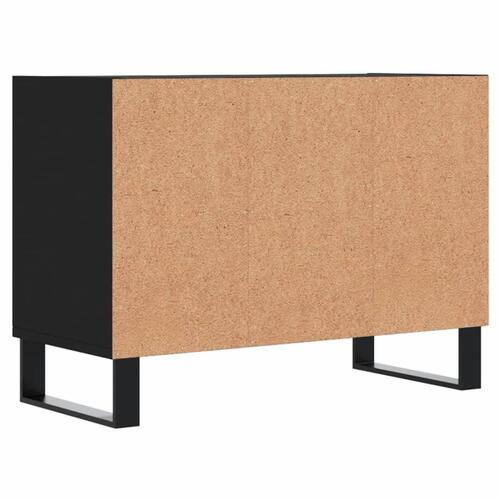 Tv-bord 69,5x30x50 cm konstrueret træ sort