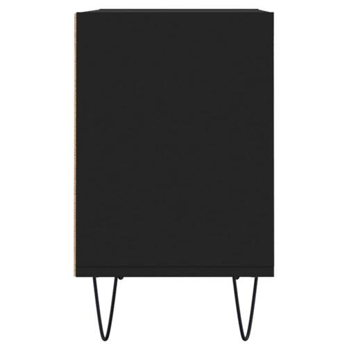 Tv-bord 69,5x30x50 cm konstrueret træ sort