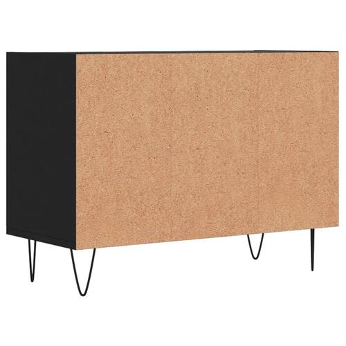 Tv-bord 69,5x30x50 cm konstrueret træ sort