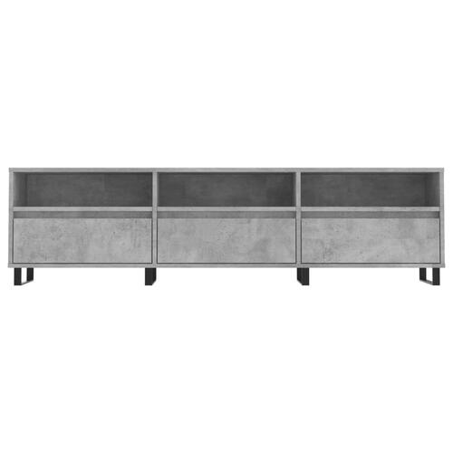 Tv-bord 150x30x44,5 cm konstrueret træ betongrå