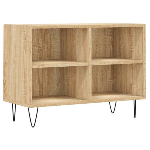 Tv-bord 69,5x30x50 cm konstrueret træ sonoma-eg
