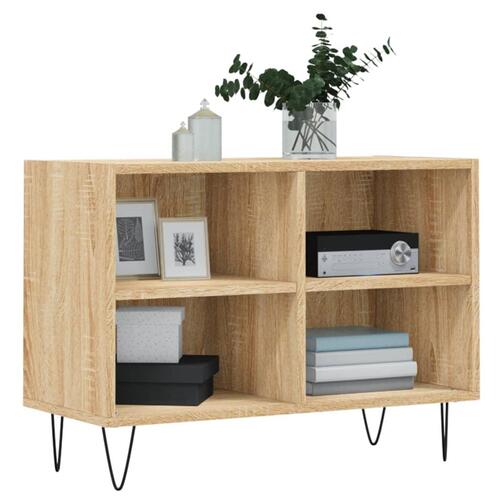 Tv-bord 69,5x30x50 cm konstrueret træ sonoma-eg