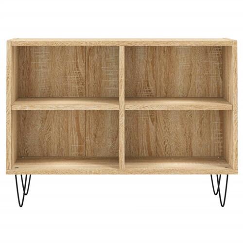 Tv-bord 69,5x30x50 cm konstrueret træ sonoma-eg