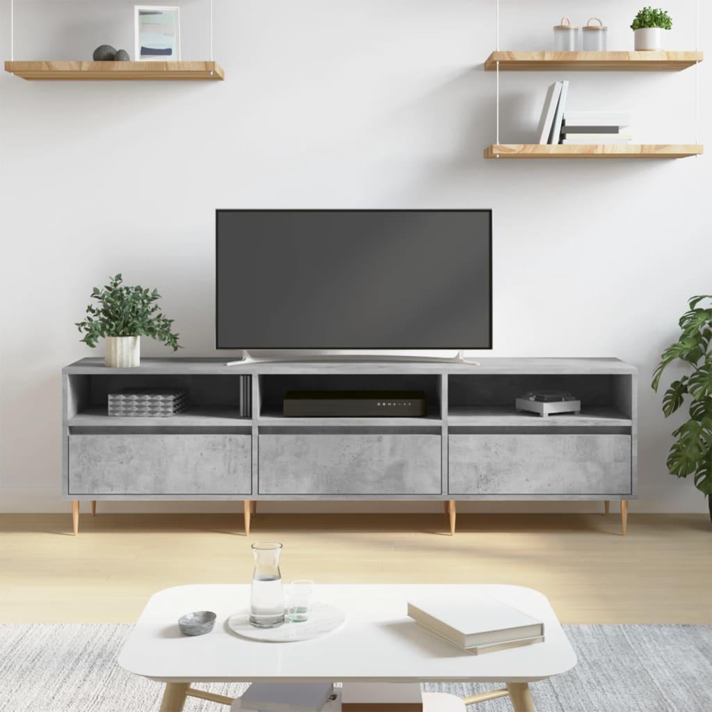 Tv-bord 150x30x44,5 cm konstrueret træ betongrå