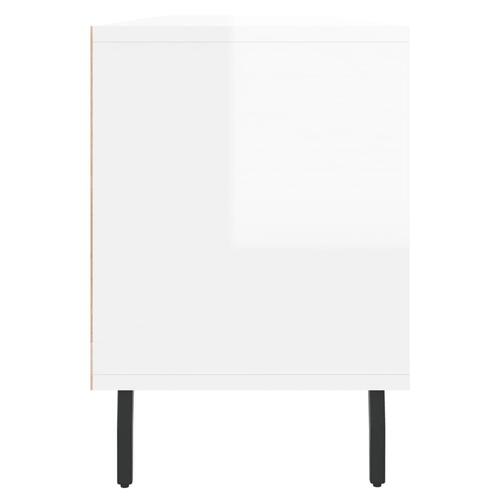 Tv-bord 150x30x44,5 cm konstrueret træ hvid højglans
