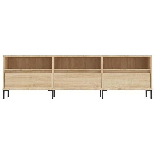 Tv-bord 150x30x44,5 cm konstrueret træ sonoma-eg