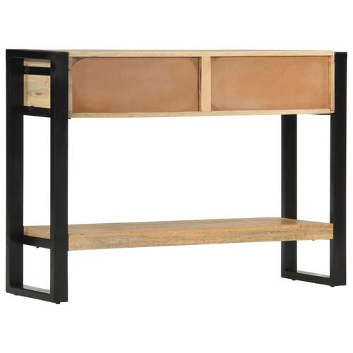 Konsolbord 110x30x76 cm massivt ru mangotræ