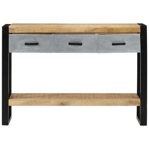 Konsolbord 110x30x76 cm massivt ru mangotræ