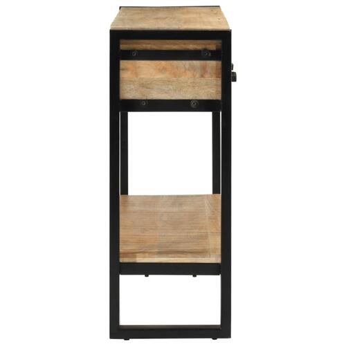 Konsolbord 110x30x76 cm massivt ru mangotræ