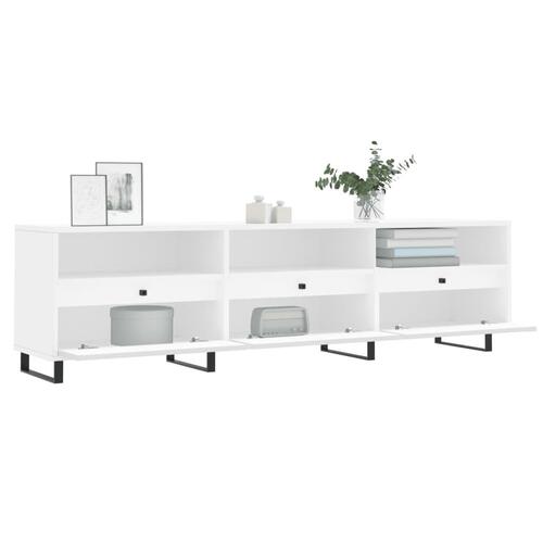Tv-bord 150x30x44,5 cm konstrueret træ hvid