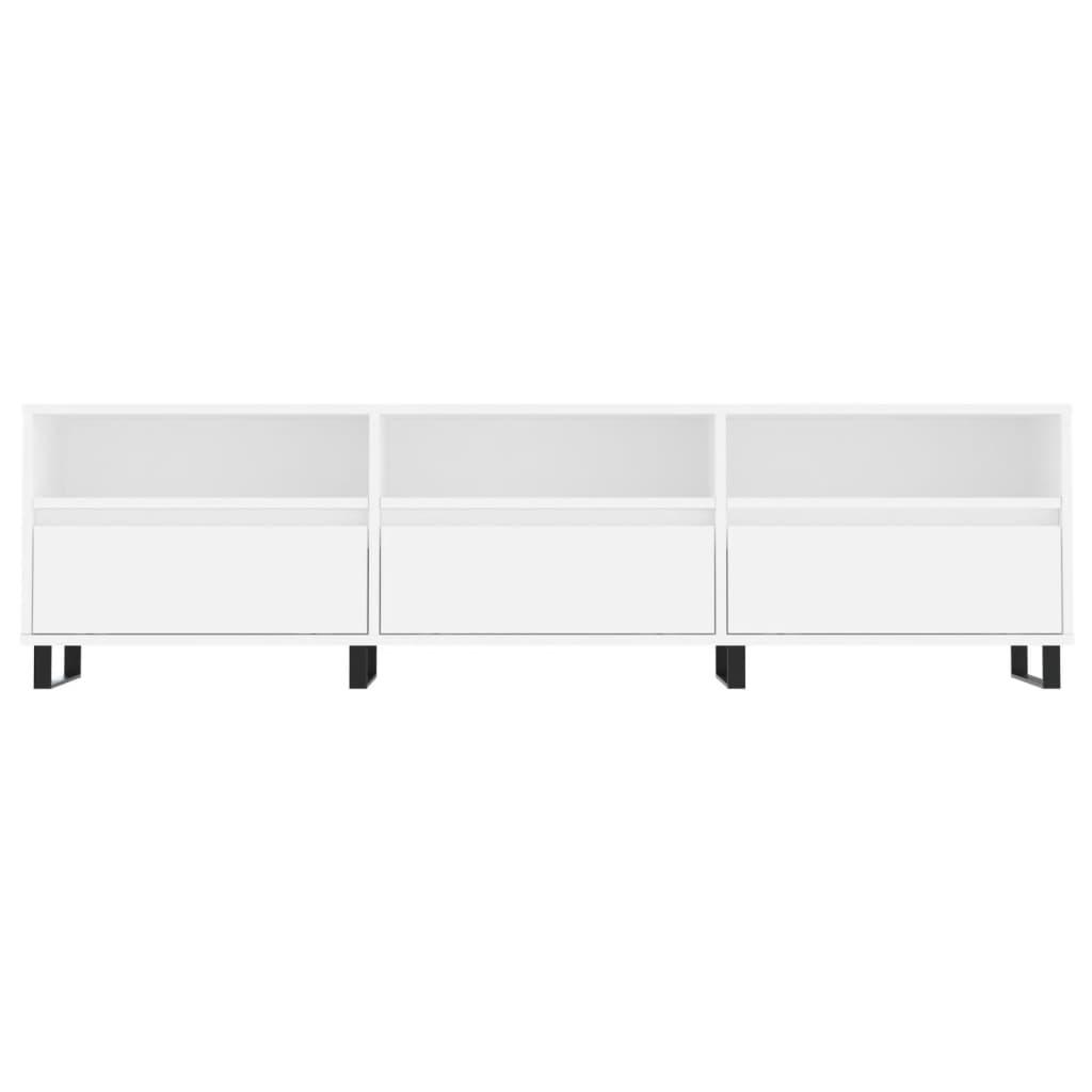 Tv-bord 150x30x44,5 cm konstrueret træ hvid