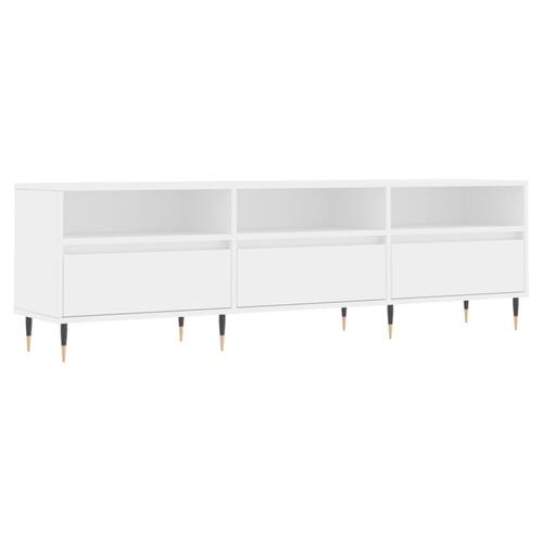 Tv-bord 150x30x44,5 cm konstrueret træ hvid