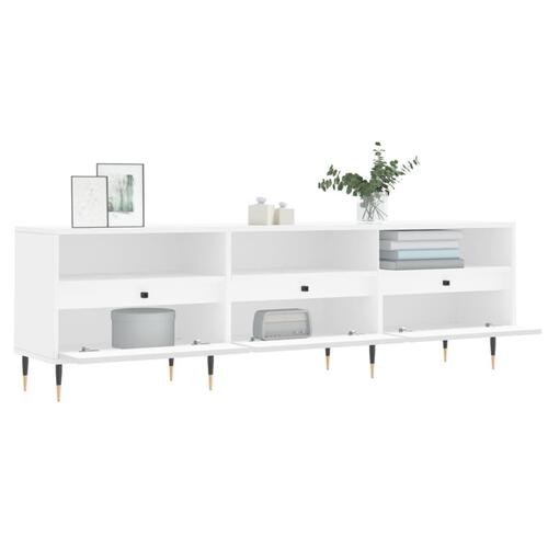 Tv-bord 150x30x44,5 cm konstrueret træ hvid
