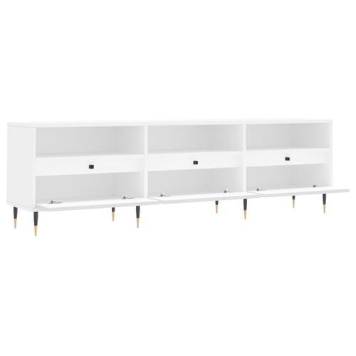 Tv-bord 150x30x44,5 cm konstrueret træ hvid