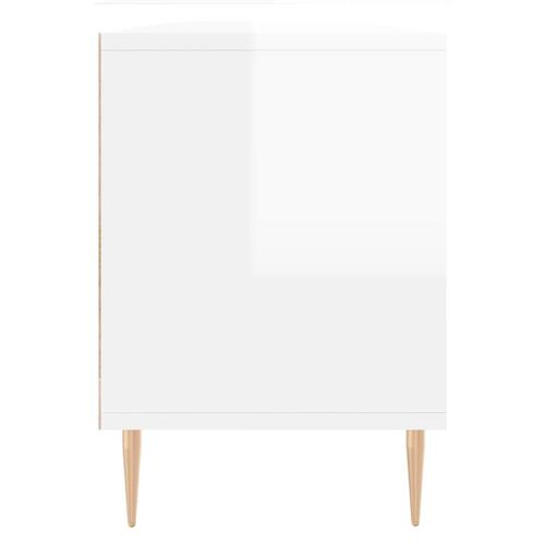 Tv-bord 150x30x44,5 cm konstrueret træ hvid højglans