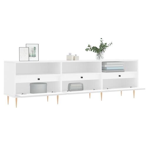Tv-bord 150x30x44,5 cm konstrueret træ hvid