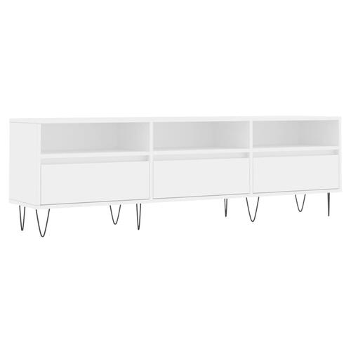 Tv-bord 150x30x44,5 cm konstrueret træ hvid