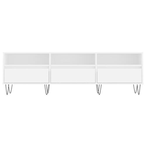 Tv-bord 150x30x44,5 cm konstrueret træ hvid