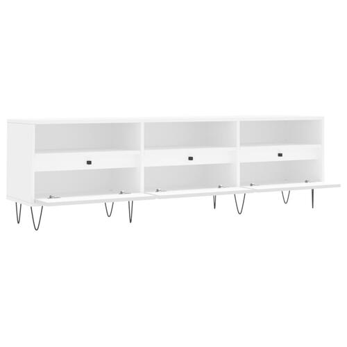 Tv-bord 150x30x44,5 cm konstrueret træ hvid