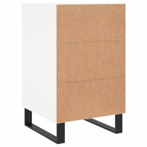 Sengebord 40x40x66 cm konstrueret træ hvid
