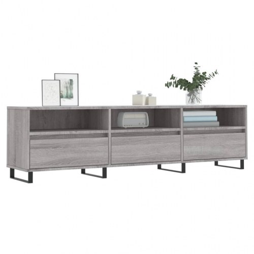 Tv-bord 150x30x44,5 cm konstrueret træ grå sonoma-eg