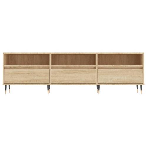 Tv-bord 150x30x44,5 cm konstrueret træ sonoma-eg