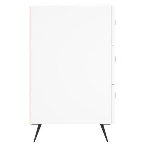 Sengebord 40x40x66 cm konstrueret træ hvid