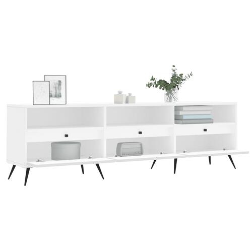 Tv-bord 150x30x44,5 cm konstrueret træ hvid