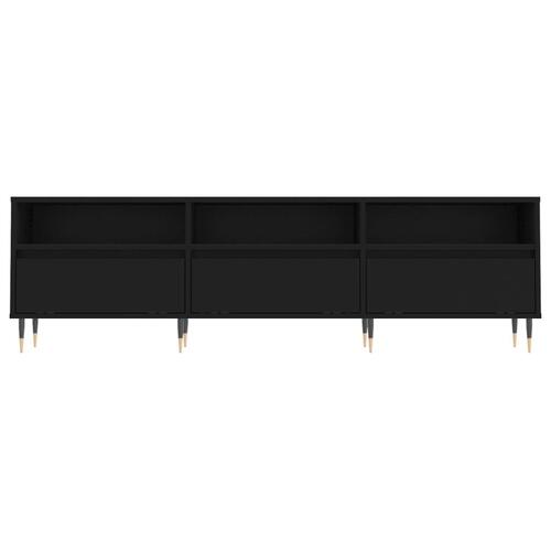 Tv-bord 150x30x44,5 cm konstrueret træ sort