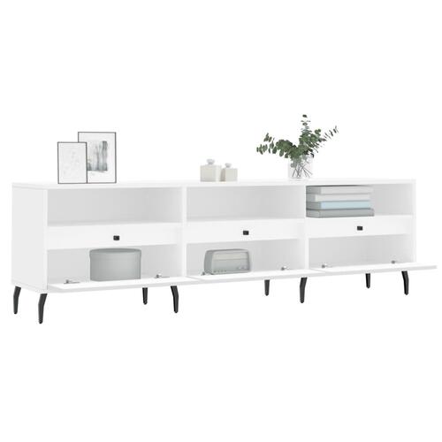 Tv-bord 150x30x44,5 cm konstrueret træ hvid
