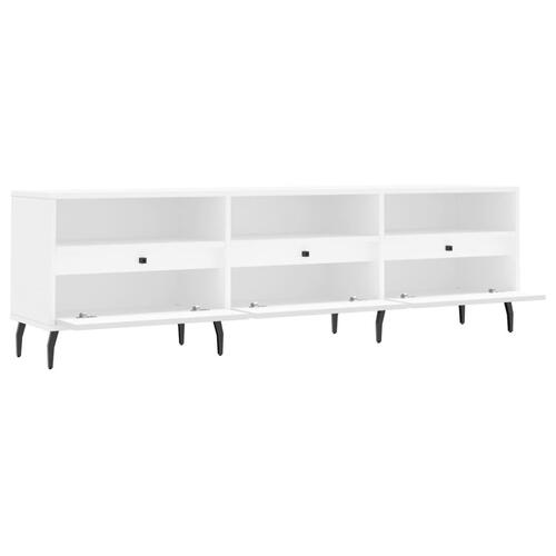 Tv-bord 150x30x44,5 cm konstrueret træ hvid
