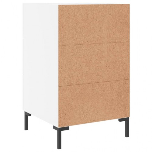 Sengebord 40x40x66 cm konstrueret træ hvid
