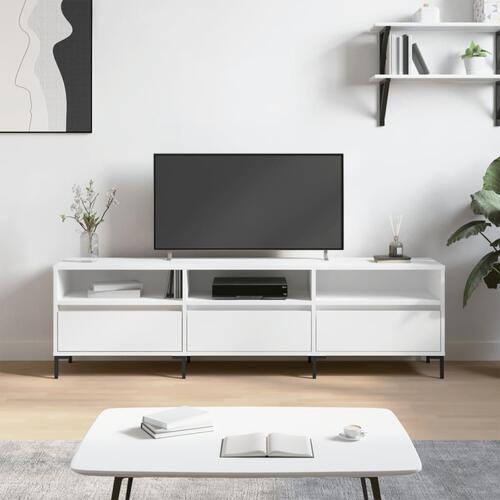 Tv-bord 150x30x44,5 cm konstrueret træ hvid