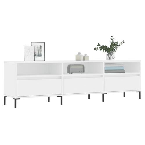 Tv-bord 150x30x44,5 cm konstrueret træ hvid