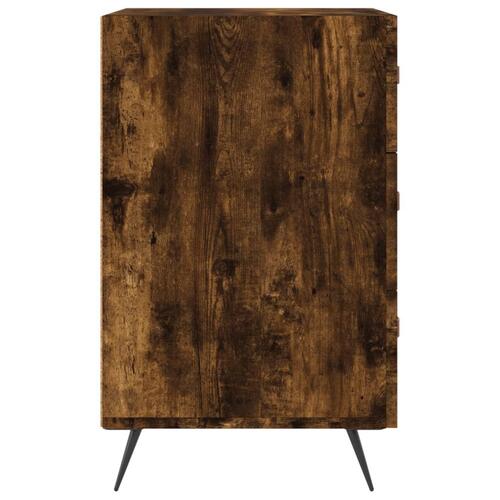 Sengebord 40x40x66 cm konstrueret træ røget egetræsfarve