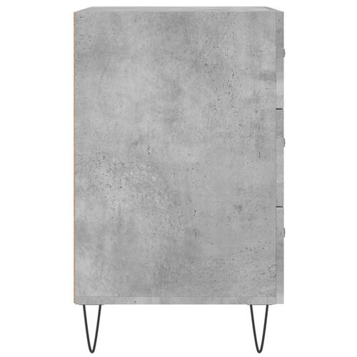 Sengebord 40x40x66 cm konstrueret træ betongrå