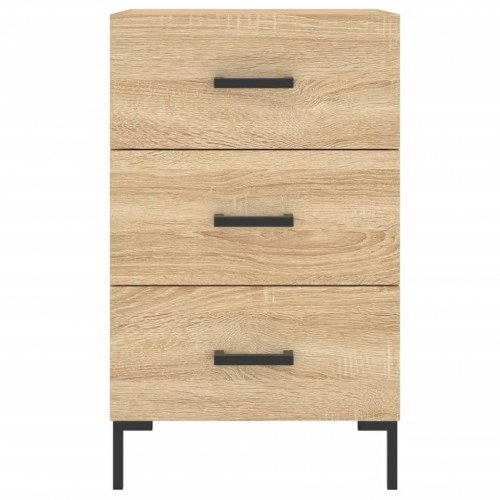 Sengebord 40 × 40 × 66 cm i konstrueret træ - sonoma-eg