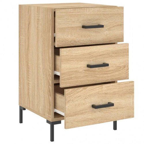 Sengebord 40 × 40 × 66 cm i konstrueret træ - sonoma-eg