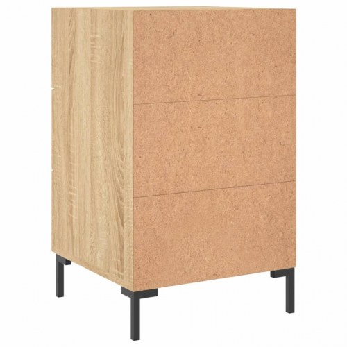 Sengebord 40 × 40 × 66 cm i konstrueret træ - sonoma-eg