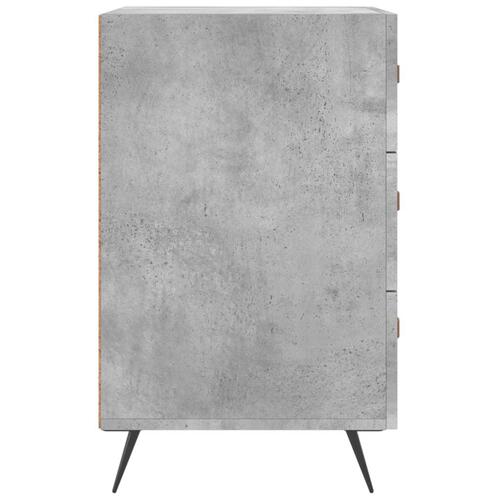 Sengebord 40x40x66 cm konstrueret træ betongrå