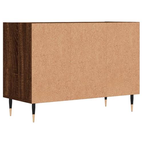 Tv-bord 69,5x30x50 cm konstrueret træ brun egetræsfarve