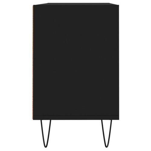 Tv-bord 103,5x30x50 cm konstrueret træ sort