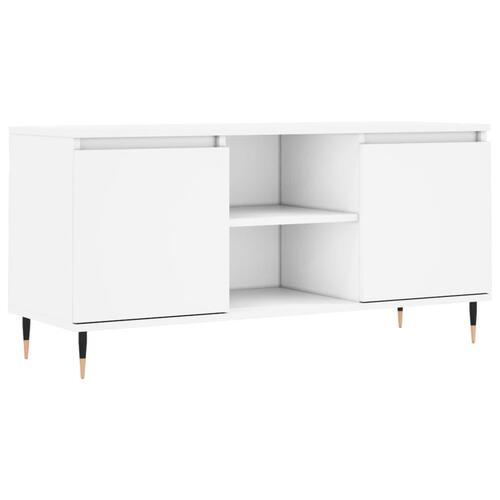 Tv-bord 104x35x50 cm konstrueret træ hvid