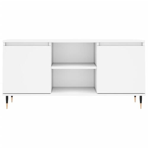 Tv-bord 104x35x50 cm konstrueret træ hvid
