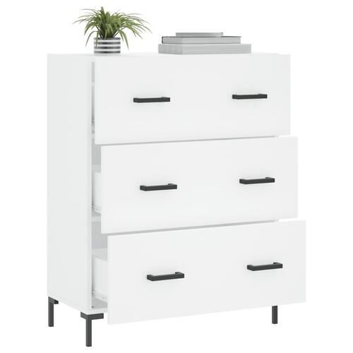 Skænk 69,5x34x90 cm konstrueret træ hvid