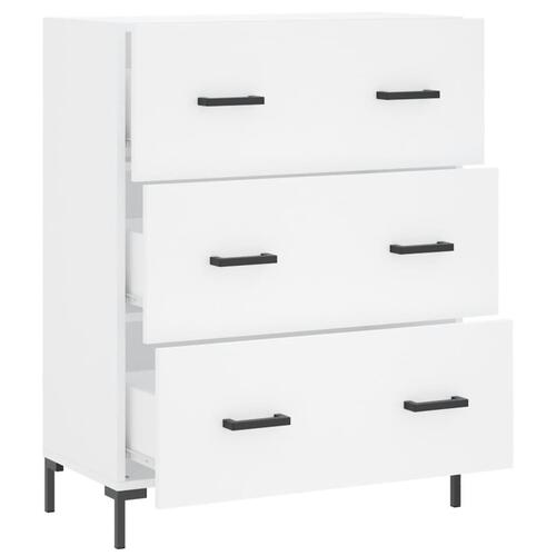Skænk 69,5x34x90 cm konstrueret træ hvid