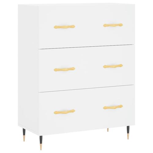 Skænk 69,5x34x90 cm konstrueret træ hvid