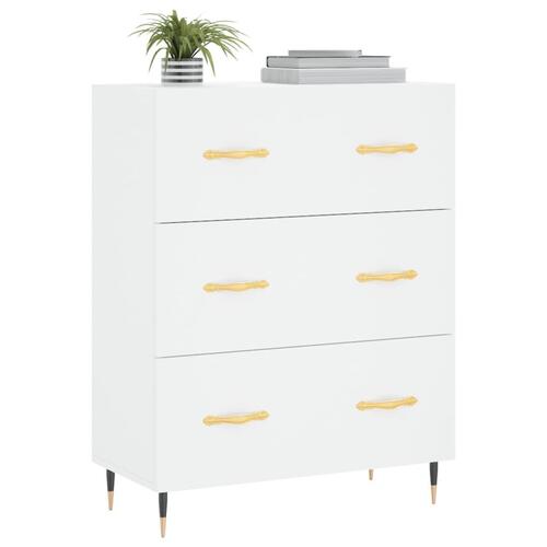 Skænk 69,5x34x90 cm konstrueret træ hvid