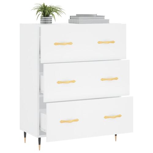 Skænk 69,5x34x90 cm konstrueret træ hvid