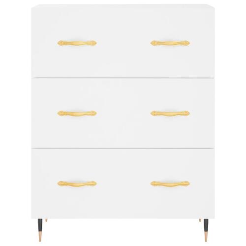 Skænk 69,5x34x90 cm konstrueret træ hvid
